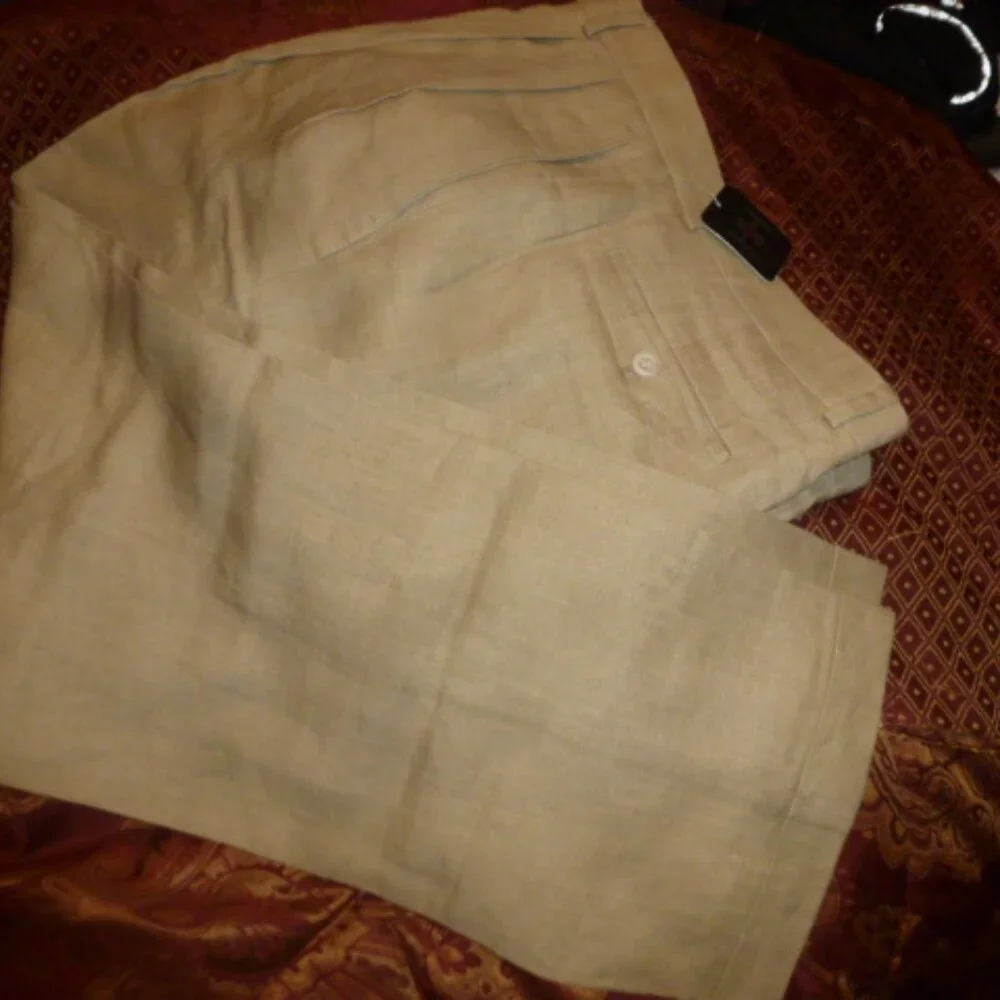 HH Modern Men’s Linen Dress Pants | Size 36x30 | NWT | Pleated | Relaxed Fit